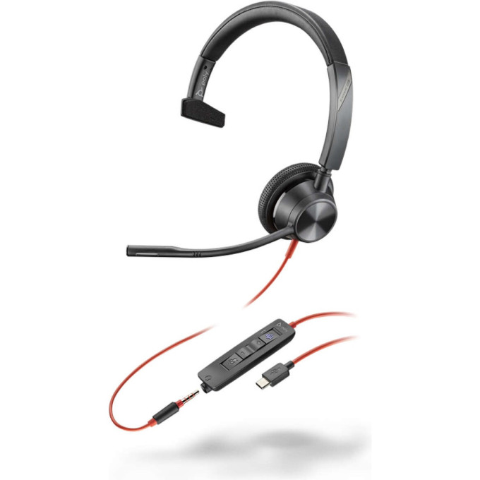 Проводная гарнитура PLANTRONICS POLY BLACKWIRE 3315 USB-A